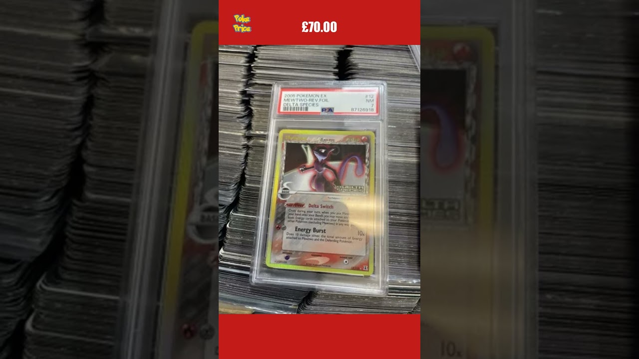 Pokemon TCG Cards Mewtwo 12/113 Delta Species Holo Rare PSA 8 NM-MT