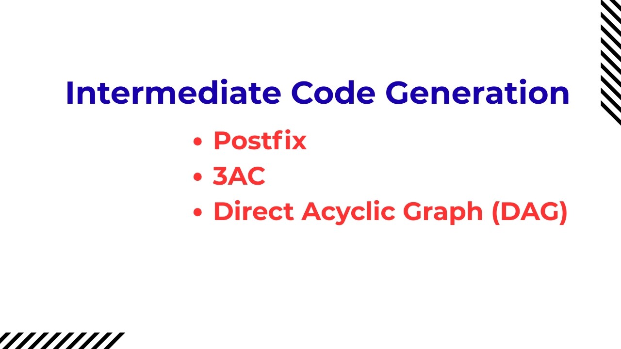Intermediate Code Representation: Postfix, 3AC, DAG - YouTube