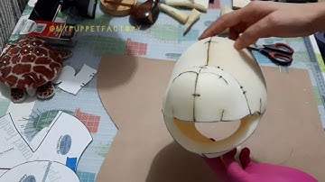 Part 1/2 How to build Foam Puppet Head - Instructional video for "Foam head wt Muzzle" Etsy Pattern