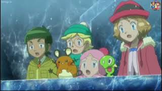 After Avalugg defeats Ash-Greninja,  faints, there is a close-up on Serena's worried face