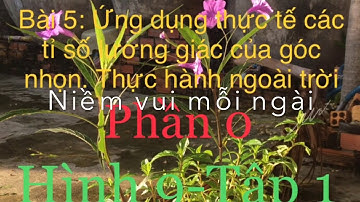 Hình học 9 Bài 5 Ứng dụng thực tế các tỉ số lượng giác của góc nhọn. Thực hành ngoài trời.Toán lớp 9