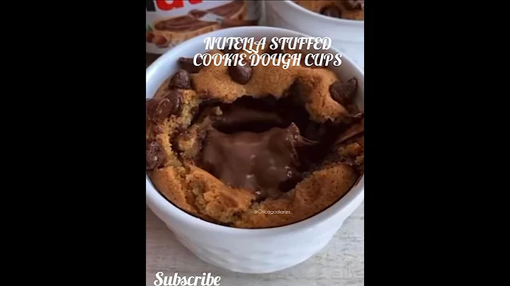 Nutella Stuffed Cookie Dough Cups #subscribe #shortsfeed  #shortvideo #share #shorts  #comment #like