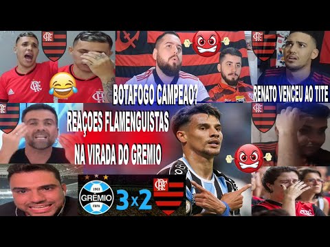 MELHORES REAÇOES DOS FLAMENGUISTAS AO GREMIO 3X2 FLAMENGO DE VIRADA - BOTAFOGO CAMPEAO ?