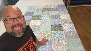 Easy quilt top with NO measuring!! Tutorial from Fabric Layer Cake