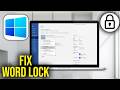 How To Fix You can't make this change because the selection is locked in Microsoft Word