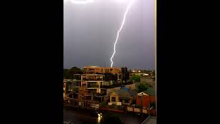 Lightning over East Brunswick, Melbourne, Australia