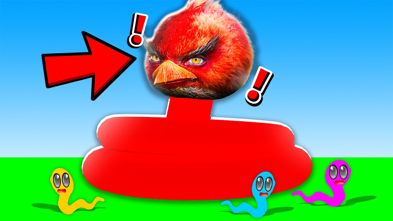 FIQUEI FURIOSO!! VIREI A MINHOCA ANGRY BIRDS NO ROBLOX!! 🐦