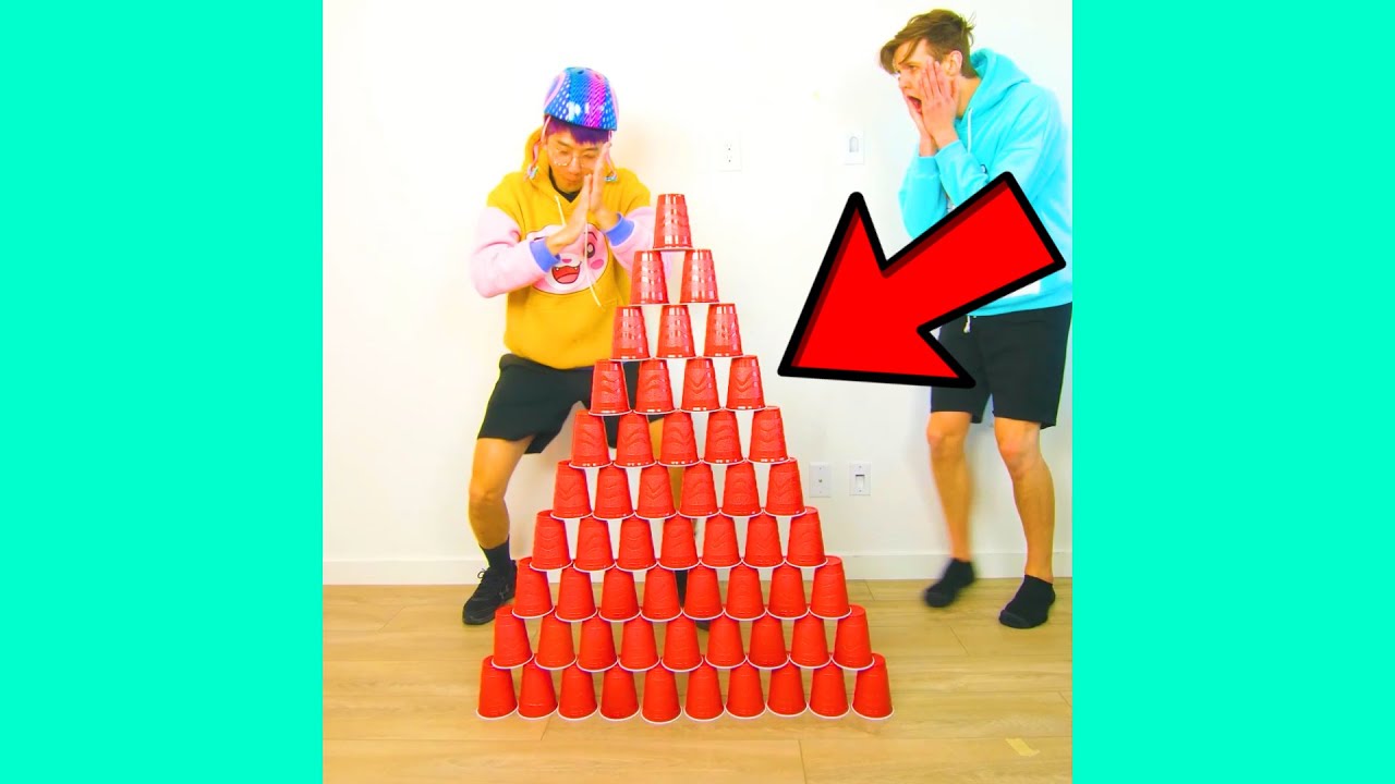 BEST FRIEND CUP JUMP CHALLENGE! Did He CHEAT?! 🤔😂 LankyBox TikTok #shorts