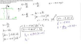 Acceleration as a function of time example (with constant acceleration)