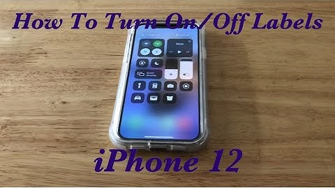 How To Turn On/Off Labels iPhone 12