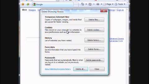 How to Clear the Browser Cache/Browsing History in Internet Explorer 7