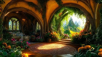 Enchanted Hobbit Hole | Fantasy Music & Ambience | Relaxing Magical Nature for Read/Study/Sleep