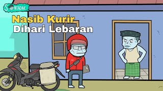 Resiko Jadi Kurir Saat Hari Lebaran (Animasi Sentadak Lebaran)