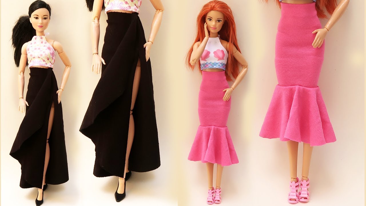 ✂ - DIY- ♥Como fazer roupas para Barbie sem molde: blusas, saias