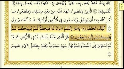 سورة البقرة مكتوبة الشيخ عبد الله بصفر - Surat Al Baqarah