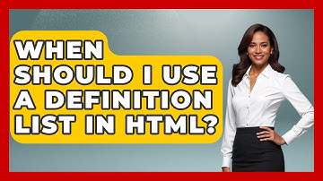 When Should I Use a Definition List in HTML? | Simple HTML Studio News