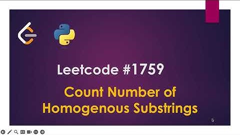 1759. Count Number of Homogenous Substrings | Daily Challenge Nov | Leetcode | Medium | Python