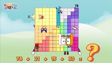NUMBERBLOCKS ADDING NUMBERS TO MAKE A SQUARE | ADDITION | LEARN TO COUNT | @ColorArt_id