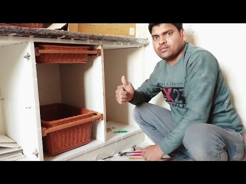 How to wicker basket fitting किचन में विकर बास्केट कैसे