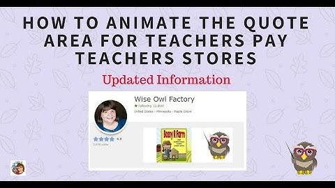 Animate the Quote Area for Your Teachers Pay Teachers Online Educational Shop