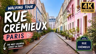 🌈 Explore the Most Colorful Street in Paris 🇫🇷 | Rue Crémieux Walking Tour 4K @WORLDONWHEEL_8353 
