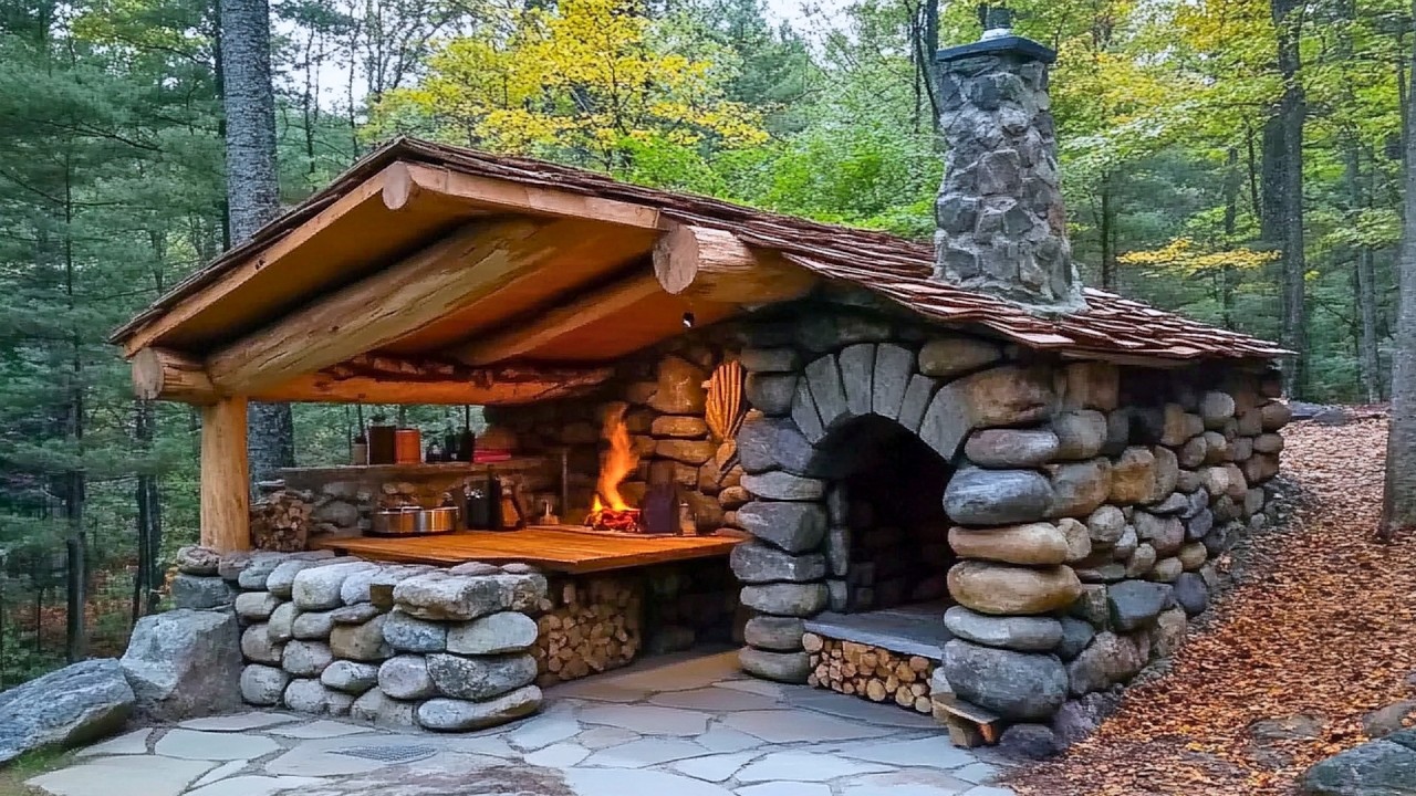 Man Builds House with STONES and LOGS in the Forest | by @lesnoy_craft8607