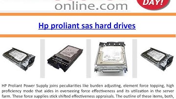 Hp proliant sas hard drives