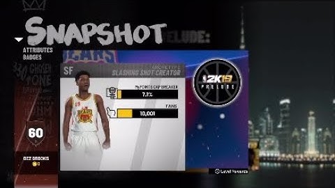 2K19 prelude Character Creation