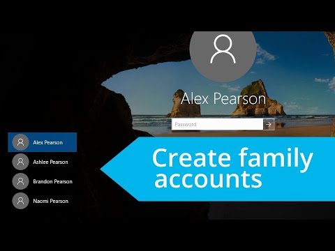 Windows 10: Add user accounts for family members