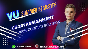 #VU #Cs301 assignment solution#100% Correct #how to solve #SAHIR ULLAH