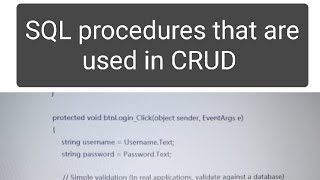 Master SQL CRUD Operations: Create, Read, Update, Delete Procedures Explained