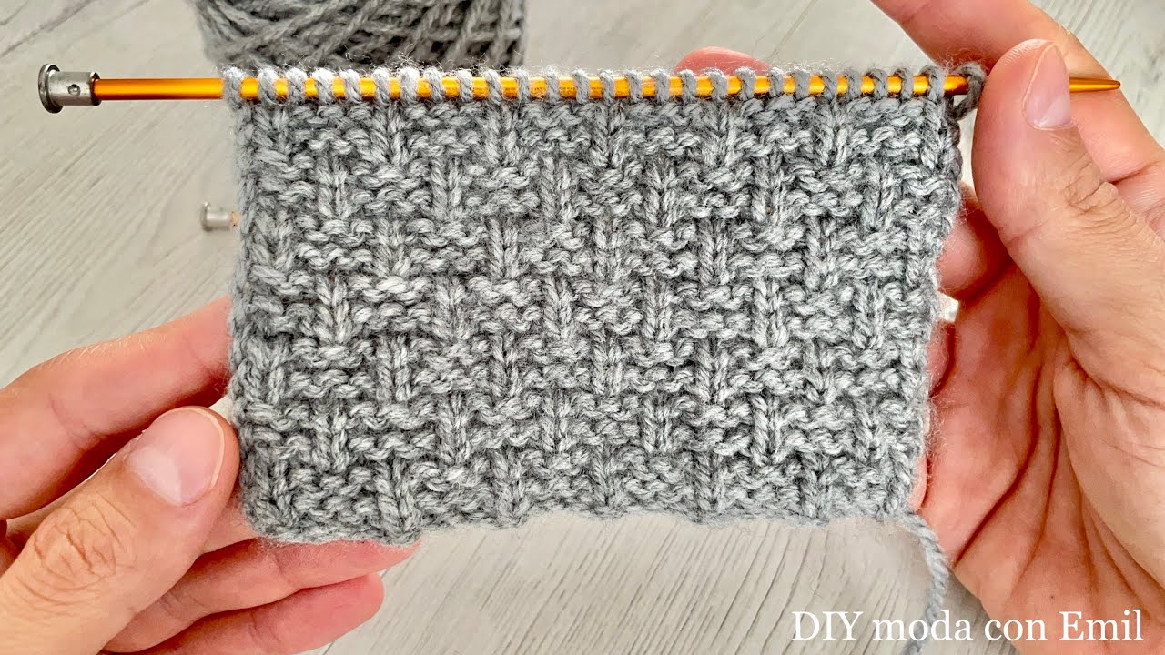 COMO TEJER PUNTO DE LADRILLOS A DOS AGUJAS FÁCIL para principiantes