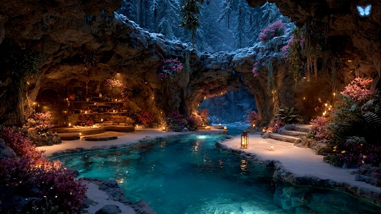 Enchanted Snow Cave Ambience | Maical Holiday Music & Enchanted Fantasy Atmosphere ❄️