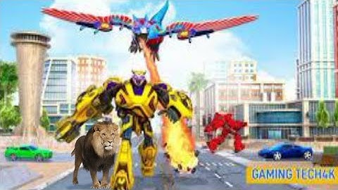 flying dino transform robot dinosaur robot games۔cartoon game video game۔Gaming teach4k