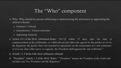 Lecture 9: Drafting Arbitration Clauses & its Main Components II