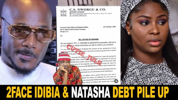 2Face Idibia & Natasha Allegedly Drowning In Debt