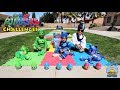 PJ MASKS CHALLENGES with TOYS and SOCCER GOALS