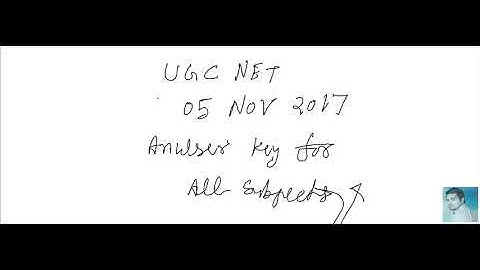 UGC NET 05 Nov 2017 Answer Key of All Subjects