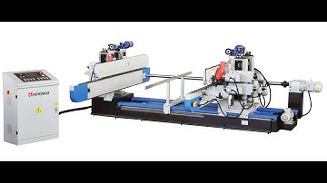 Click flooring double end tenoner