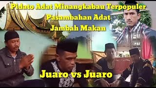 Pidato Pasambahan Adat Minangkabau Pasambahan Juadah katangah