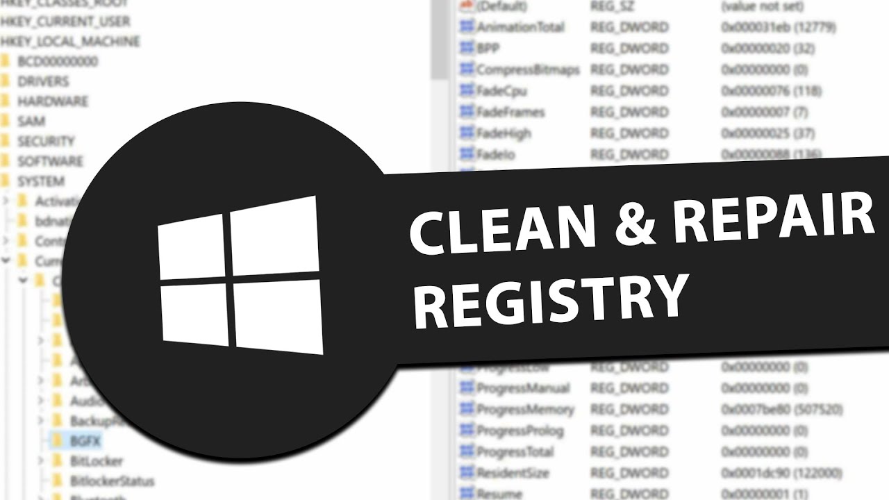 Fix Clean And Repair Windows 10 8 7 Registry YouTube