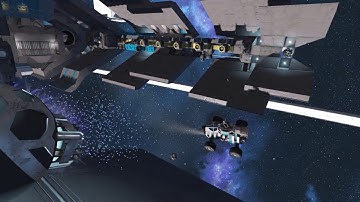 Ship equipped with 4 tractor beam turrets