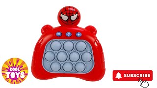 6 Minutes Satisfying SPIDERMAN Push Pop It Fidget unboxing review ASMR