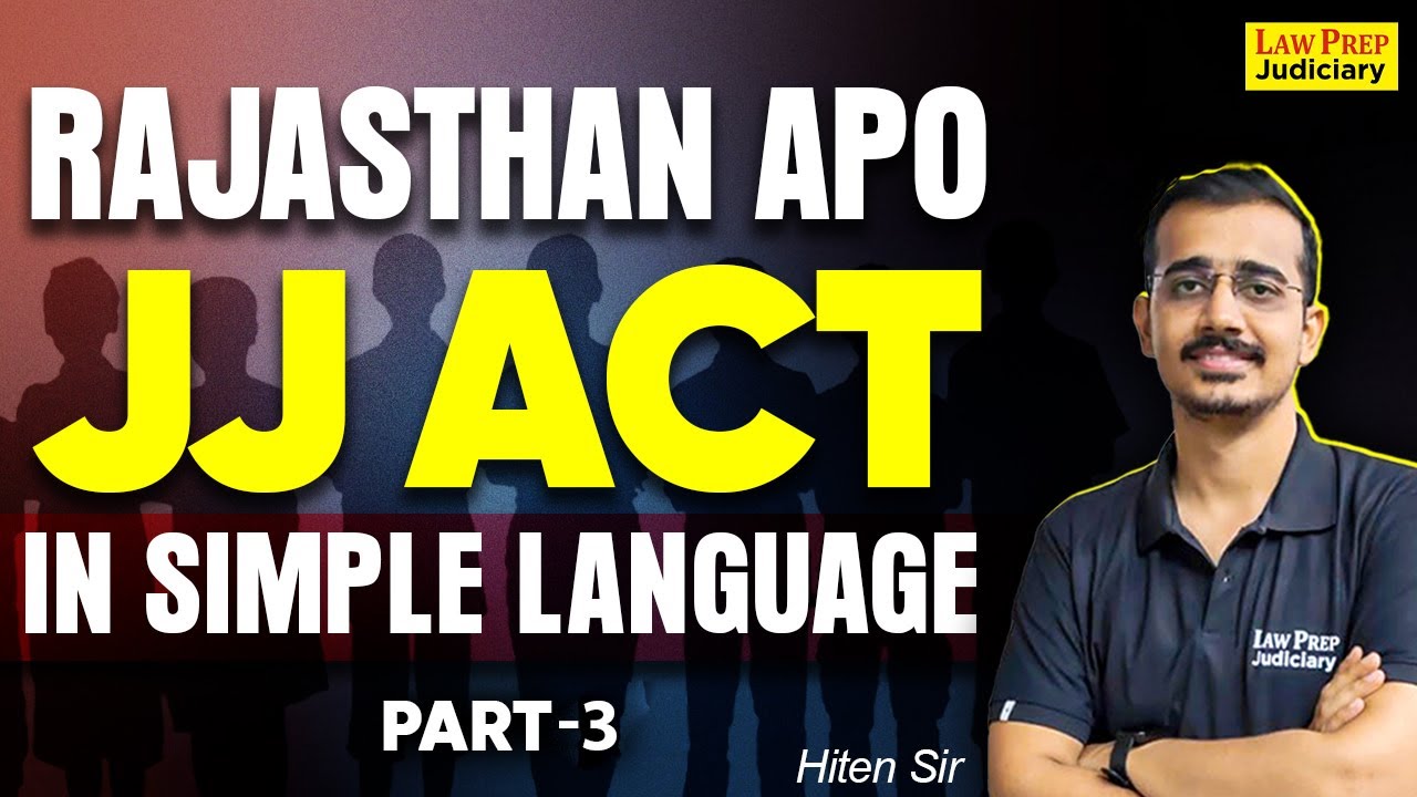 Rajasthan APO 2024 Juvenile Justice Act JJ Act RPSC APO Part 3 rajasthan-apo-2024-juvenile-justice-act-jj-act-rpsc-apo-part-3