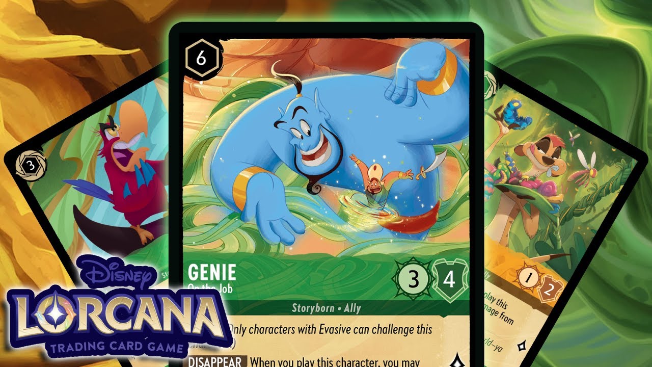 lorcana genie card Disney Deck Box draw a card. 2023 Disney Lorcana En P1-promo