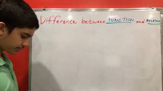 What is the difference between a function and relation