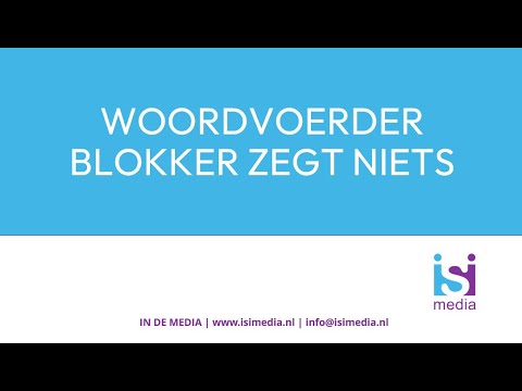 Woordvoerder Blokker over reorganisatieplannen | Mediatraining