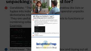 What are Python's unpacking operators? | Python Interview QnA | for MNCs | InterviewPrep #shorts