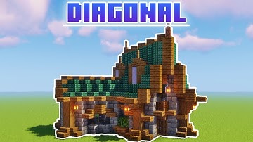 How to Build DIAGONAL Houses in Minecraft! || Builders Academy
