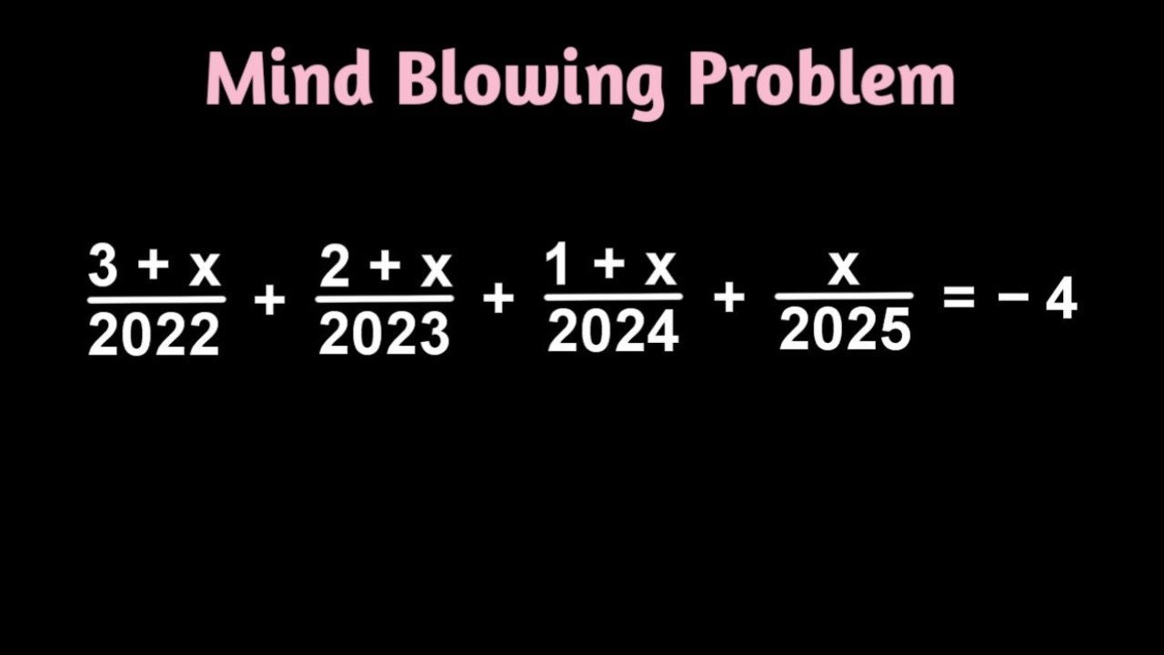 A Mind Blowing Algebra Problem | Math Olympiad Questions - YouTube